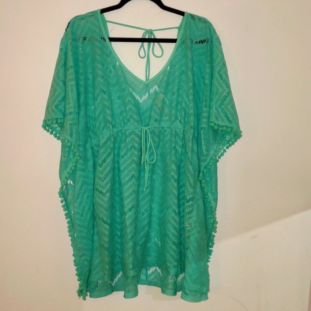 Miken Boho Green Swim Cover-up size L